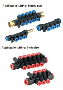 ข้อต่อลม ฟิตติ้งลม One-touch Fittings Manifold KM SMC